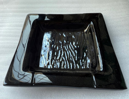 Golden Ripple Rimmed Plate