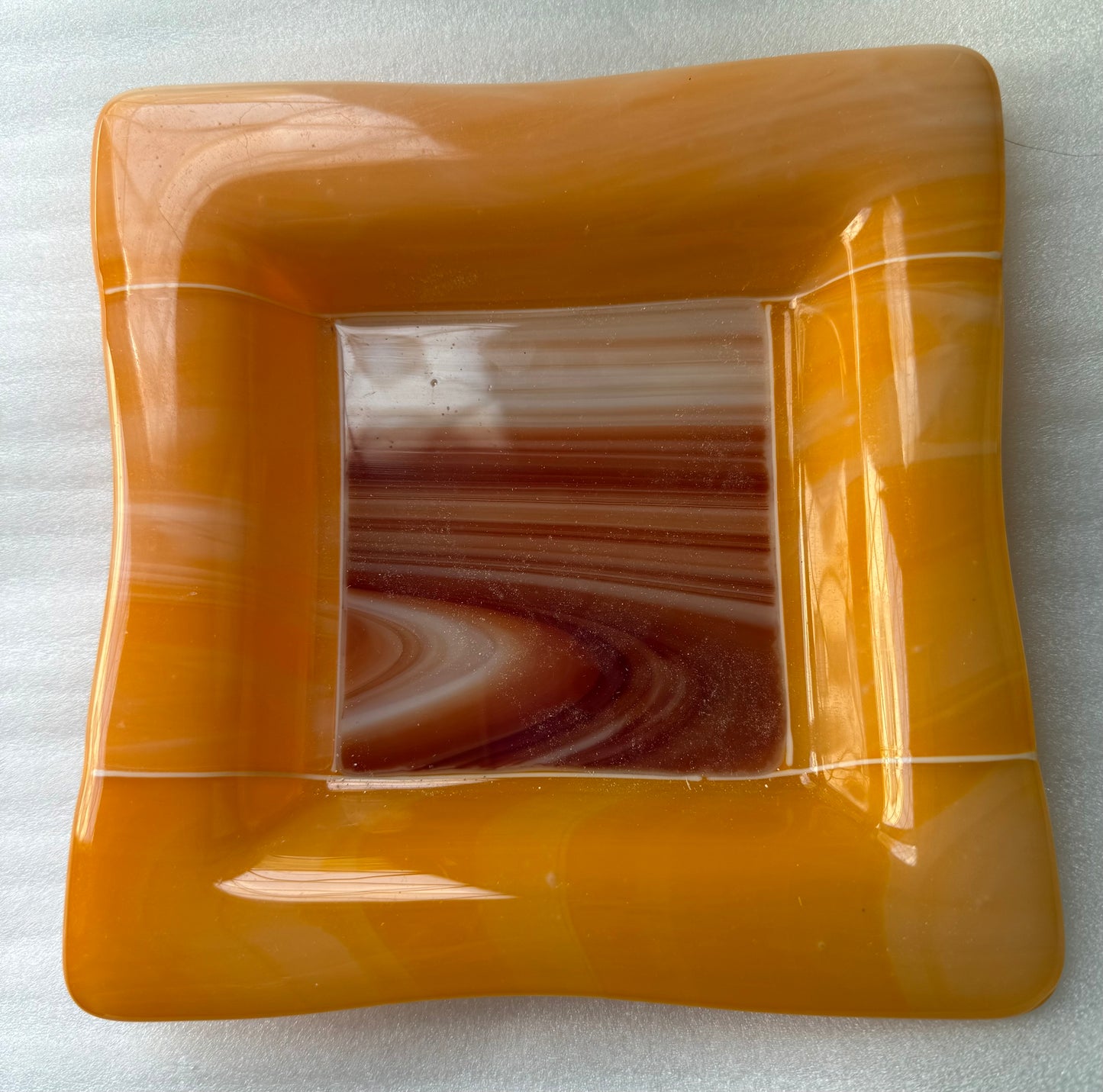 Creamsicle Rimmed Plate