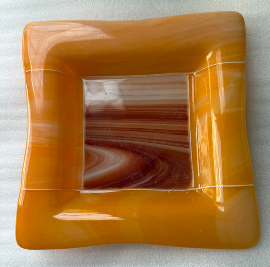 Creamsicle Rimmed Plate