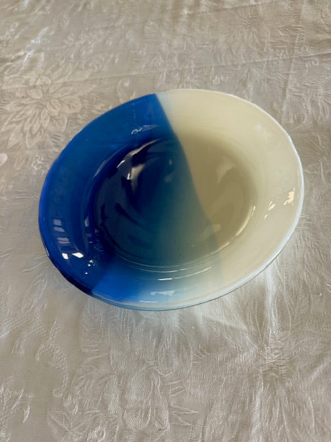 Handcrafted Blueberries and Cream 9" Bowl
