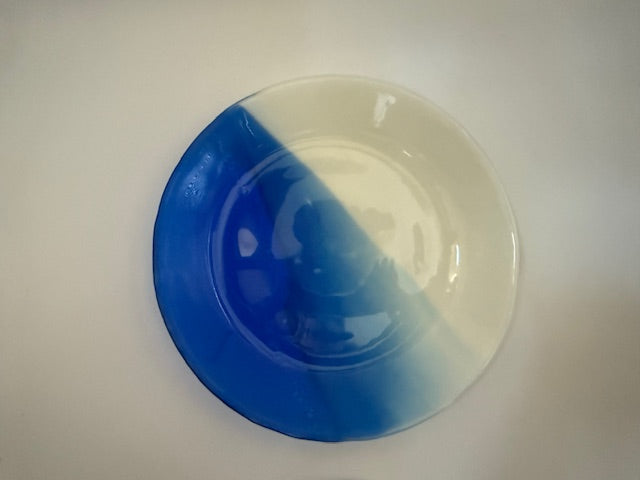 Handcrafted Blueberries and Cream 9" Bowl